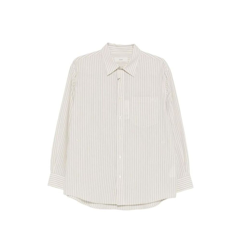 DUNST Women's Striped Long Sleeve Shirt Women IVORY Shirts